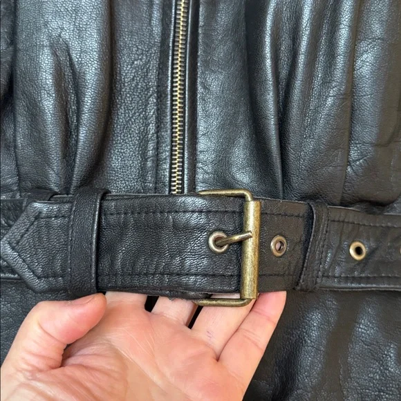 Avanti Black Leather moto Jacket women’s size S - Picture 3 of 10